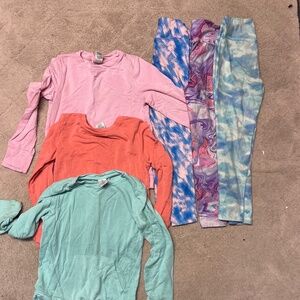 3 sets leggings and long sleeve shirt